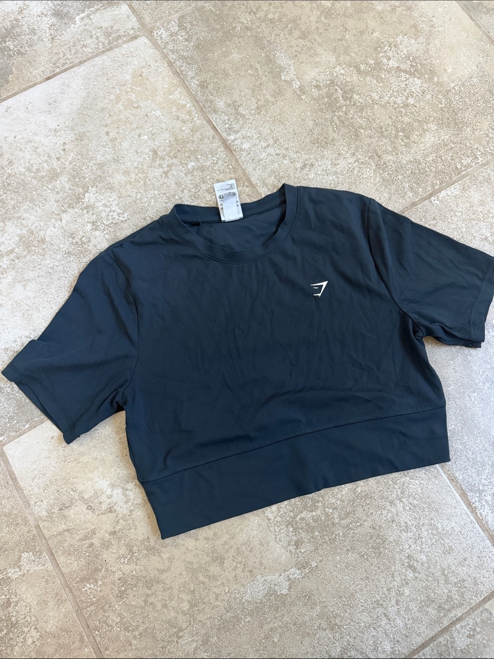 Gymshark Black Cropped Training Tee